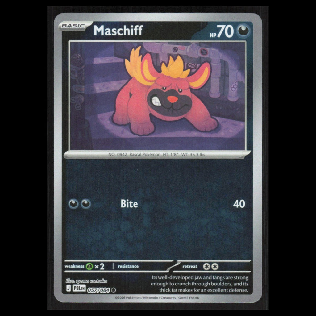 Maschiff #57/84 2026  Pokemon Mega Evolutions Pitch Black NM