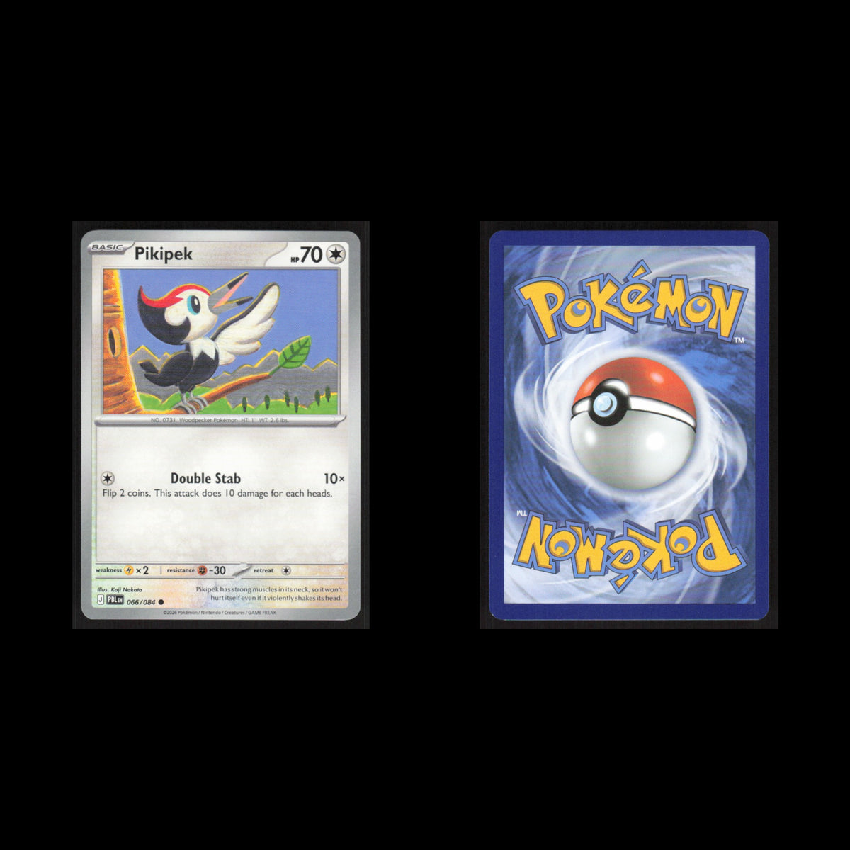 Pikipek #066/084 2026  Pokemon Mega Evolutions Pitch Black NM