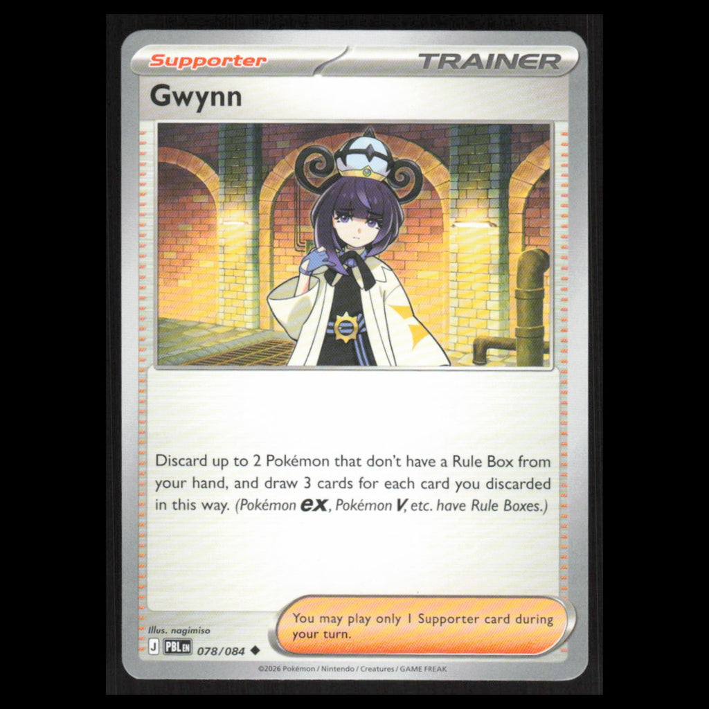 Gwynn #078/084 2026 Pokemon Mega Evolutions Pitch Black  NM