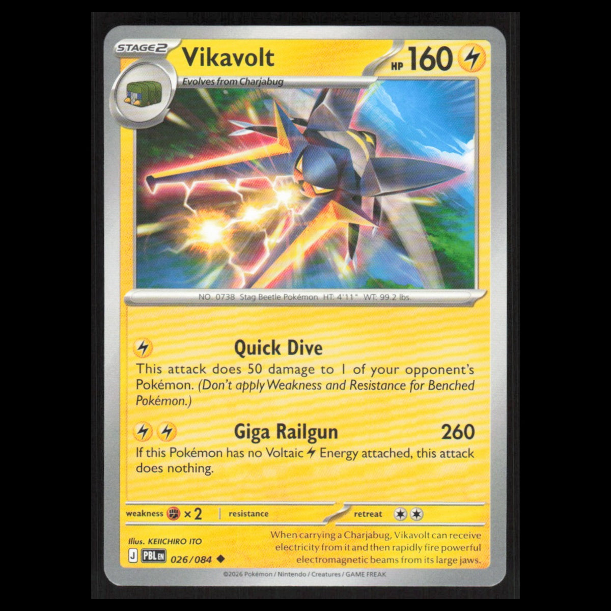 Vikavolt #026/084 2026 Pokemon Mega Evolutions Pitch Black  NM