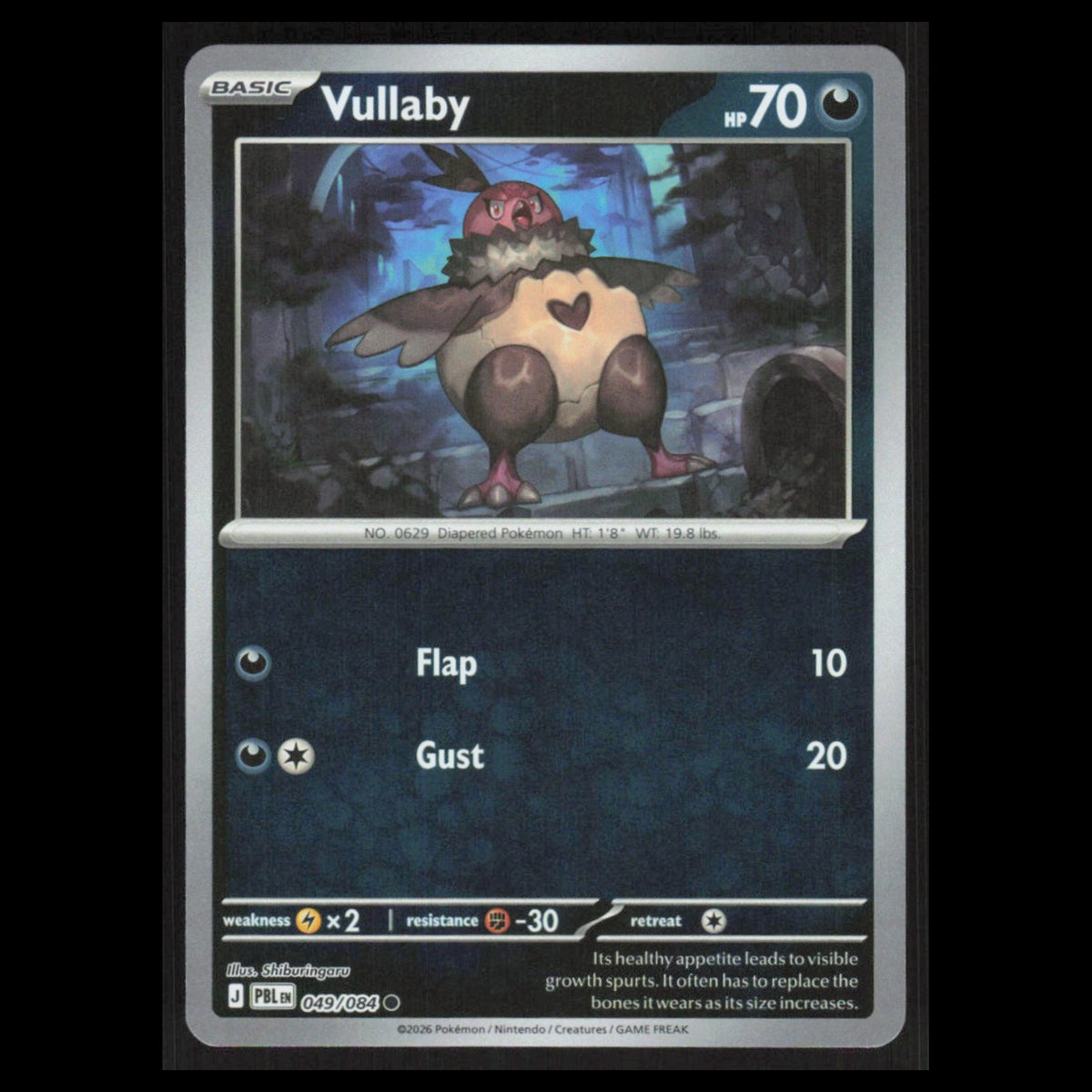 Vullaby Holo #049/084 2026 Pokemon Mega Evolutions Pitch Black  NM