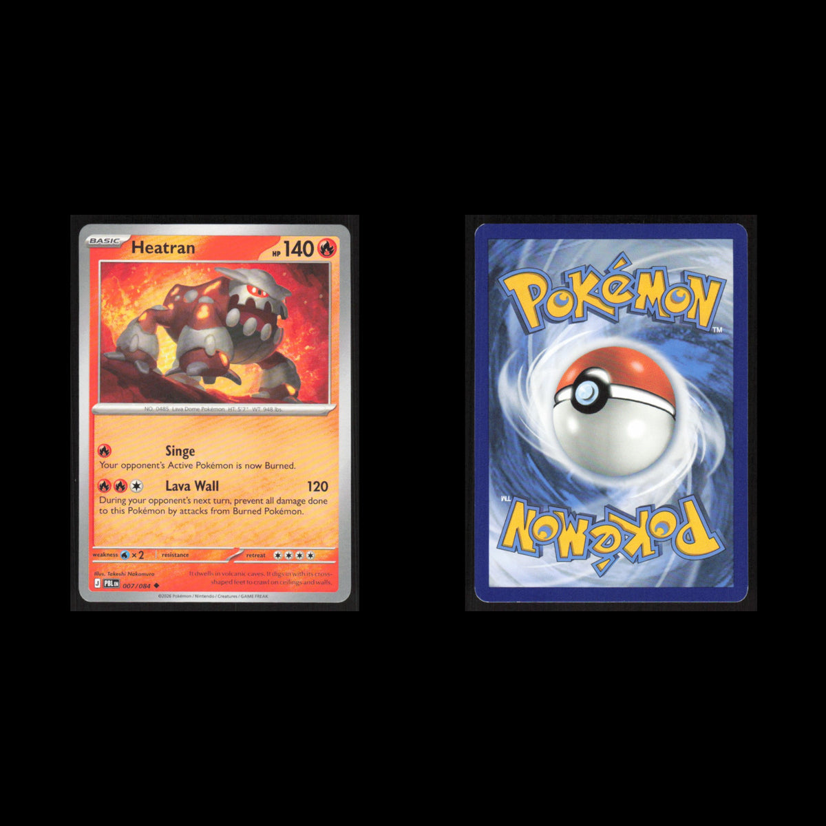 Heatran #007/084 2026 Pokemon Mega Evolutions Pitch Black  NM