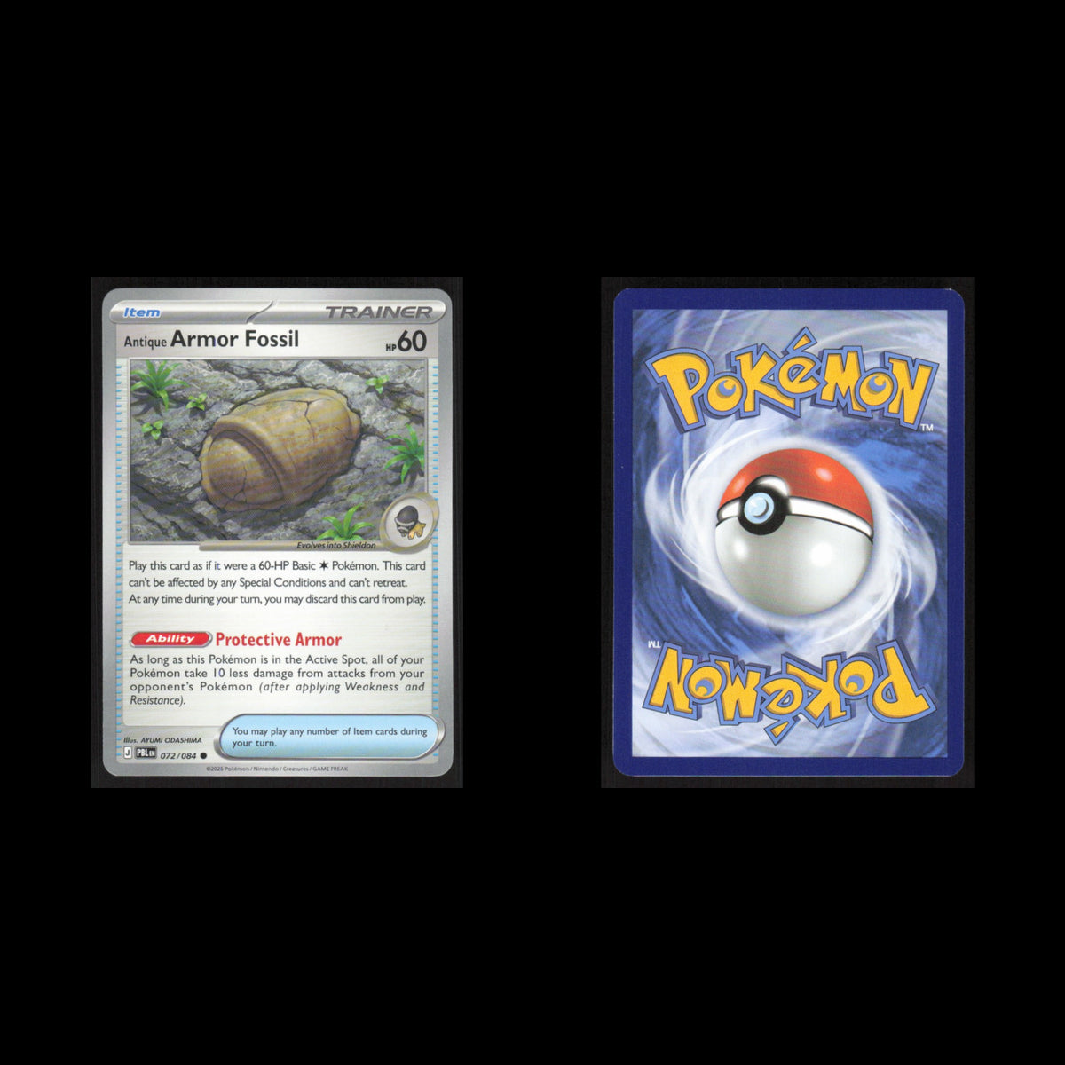 Antique Armor Fossil #072/084 2026 Pokemon Mega Evolutions Pitch Black  NM