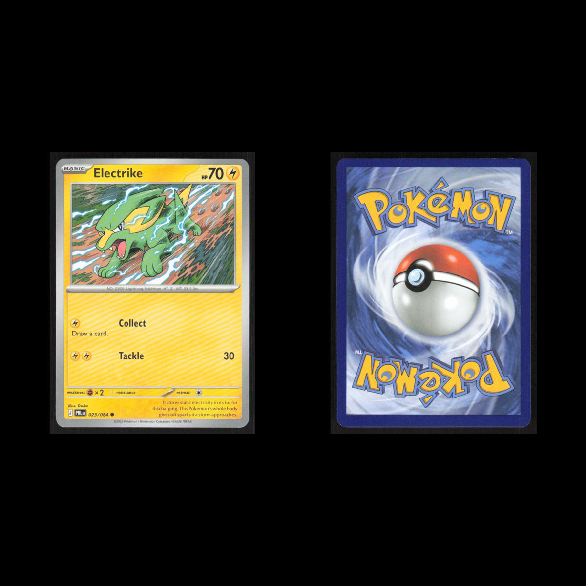 Electrike #023/084 2026 Pokemon Mega Evolutions Pitch Black  NM