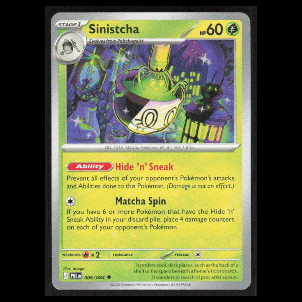 Sinistcha #006/084 2026 Pokemon Mega Evolutions Pitch Black  NM
