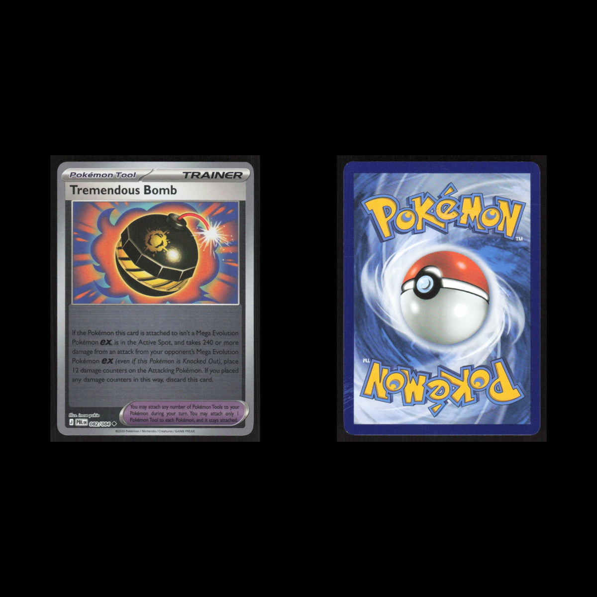 Tremendous Bomb Holo #082/084 2026 Pokemon Mega Evolutions Pitch Black  NM