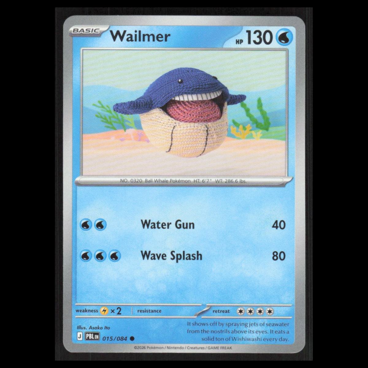 Wailmer #015/084 2026 Pokemon Mega Evolutions Pitch Black  NM
