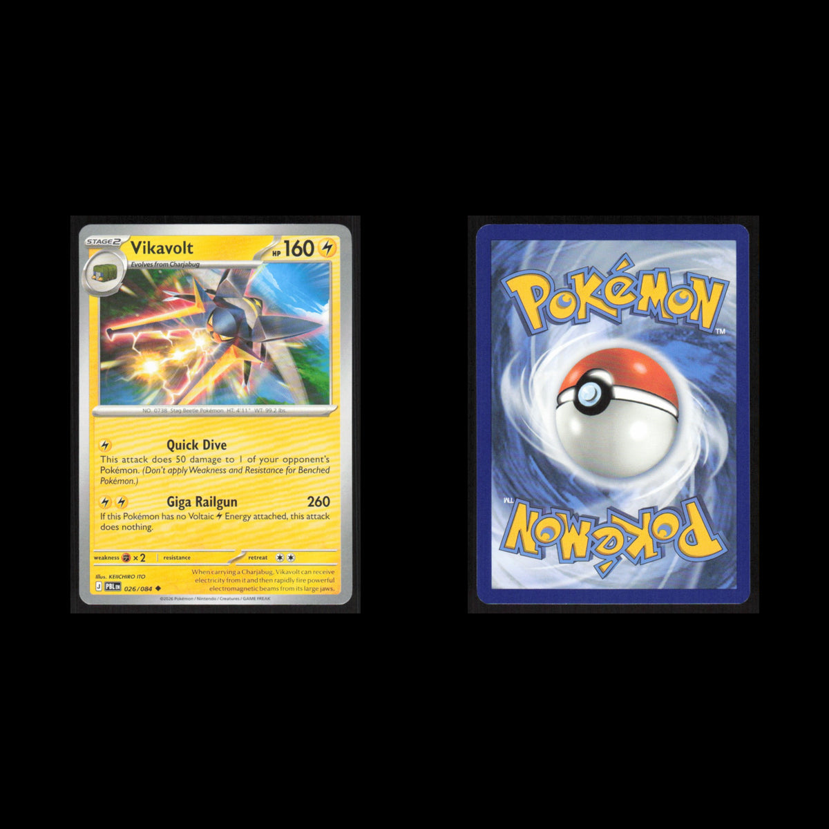 Vikavolt #026/084 2026 Pokemon Mega Evolutions Pitch Black  NM
