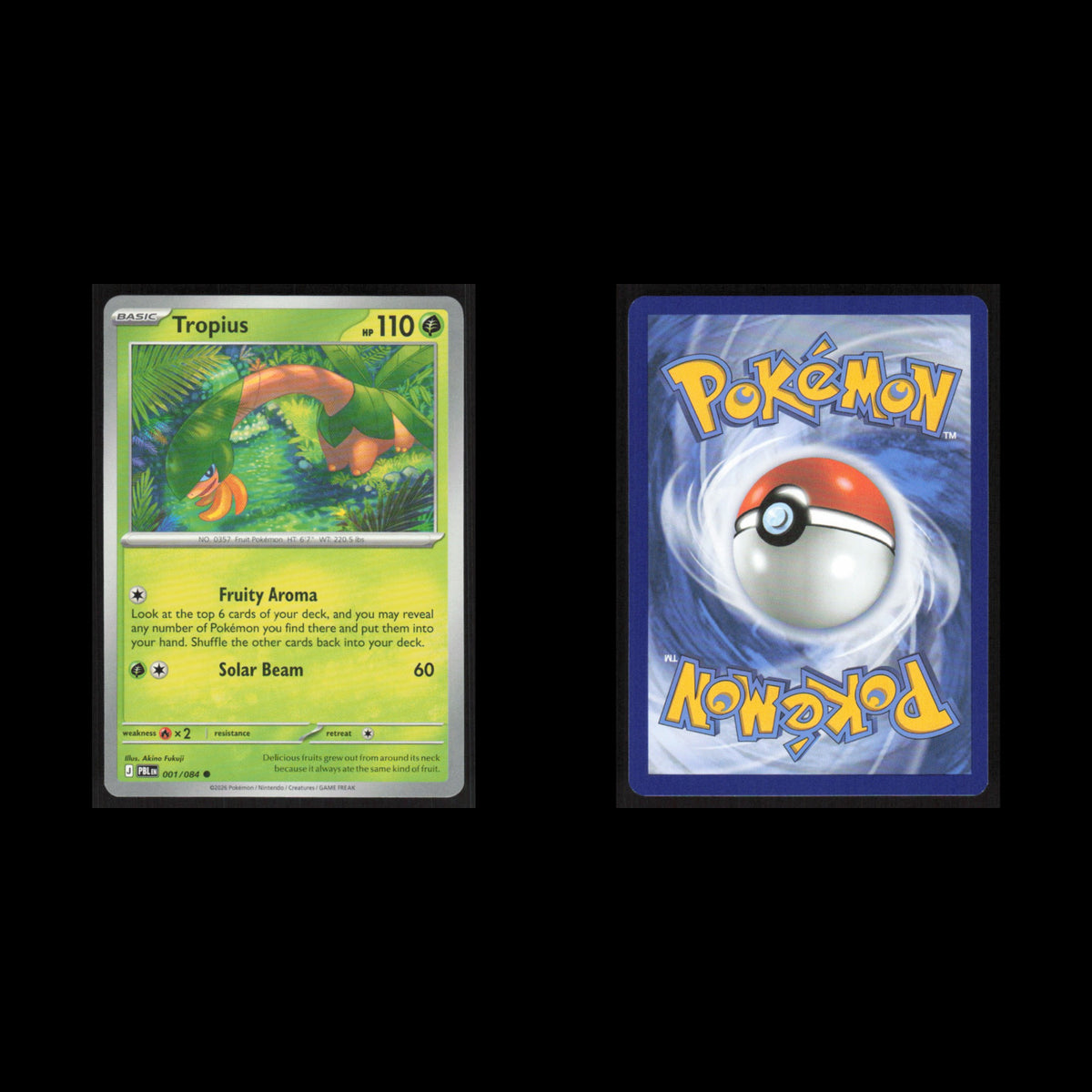 Tropius #001/084 2026 Pokemon Mega Evolutions Pitch Black  NM