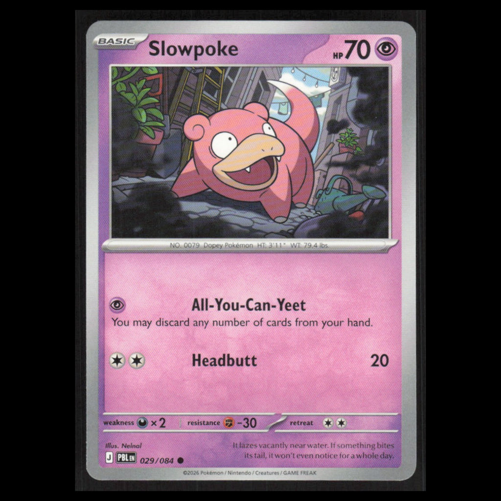 Slowpoke #029/084 Pokemon Mega Evolutions Pitch Black  NM