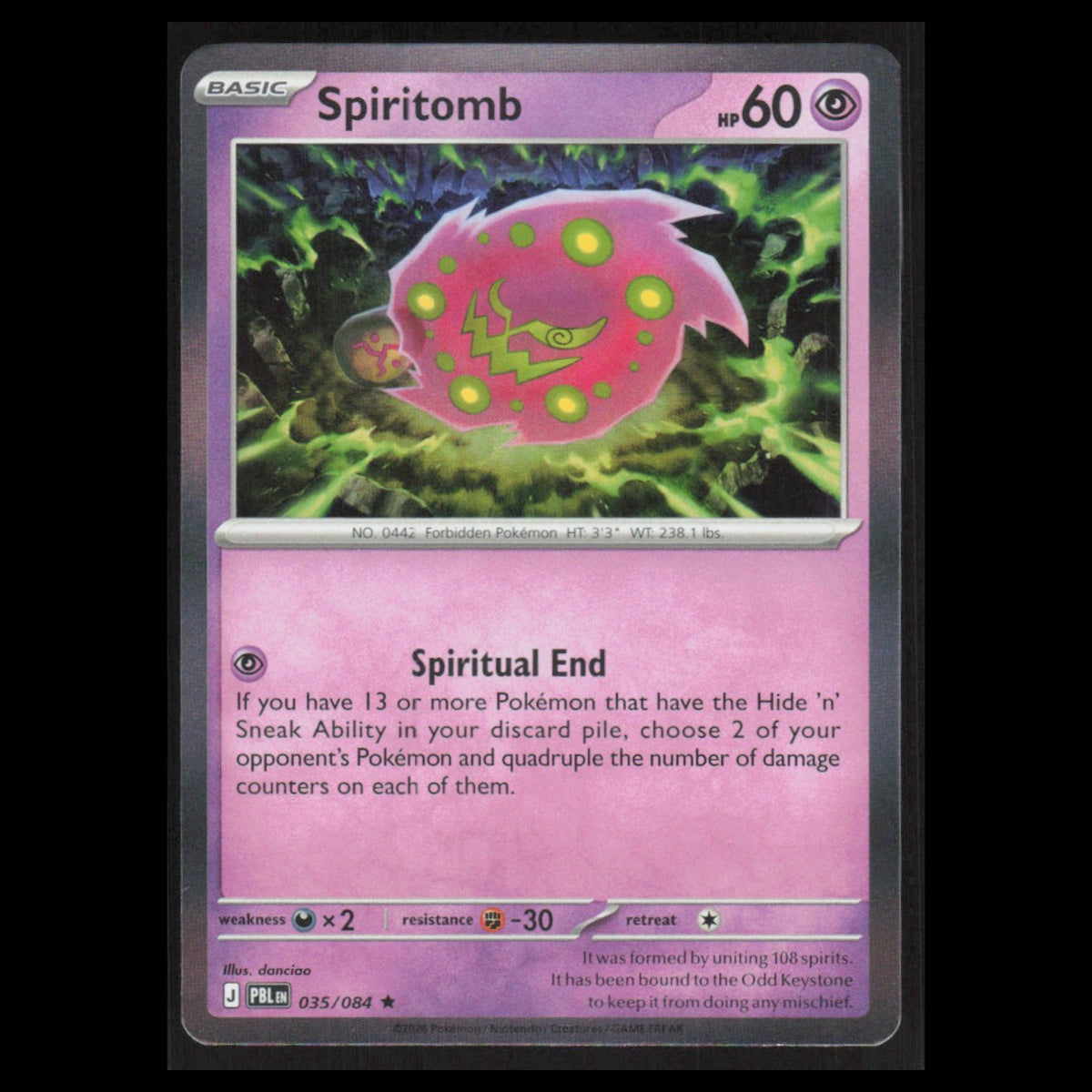 Spiritomb #035/084 2026  Pokemon Mega Evolutions Pitch Black NM