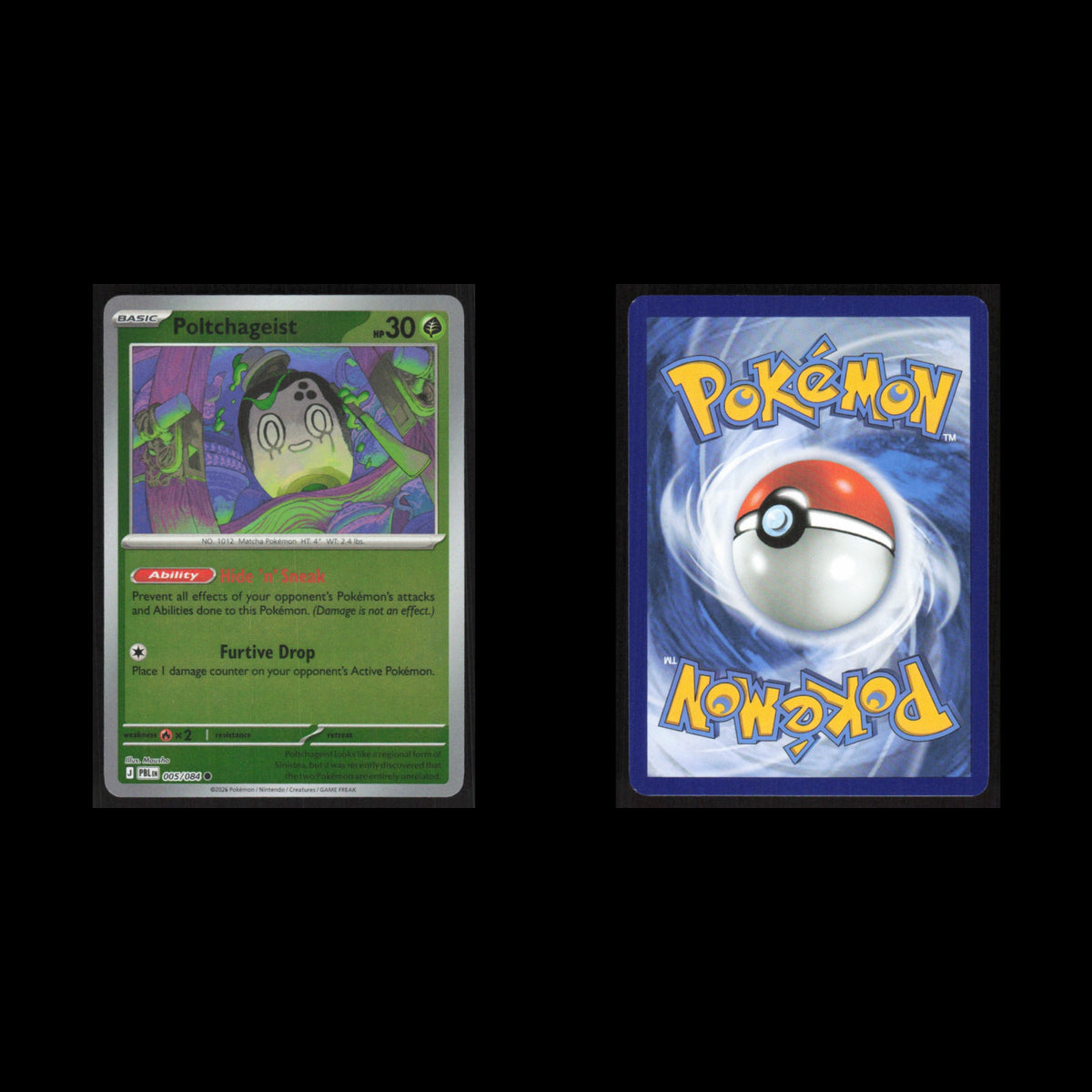Poltchageist Holo #005/084 2026 Pokemon Mega Evolutions Pitch Black  NM