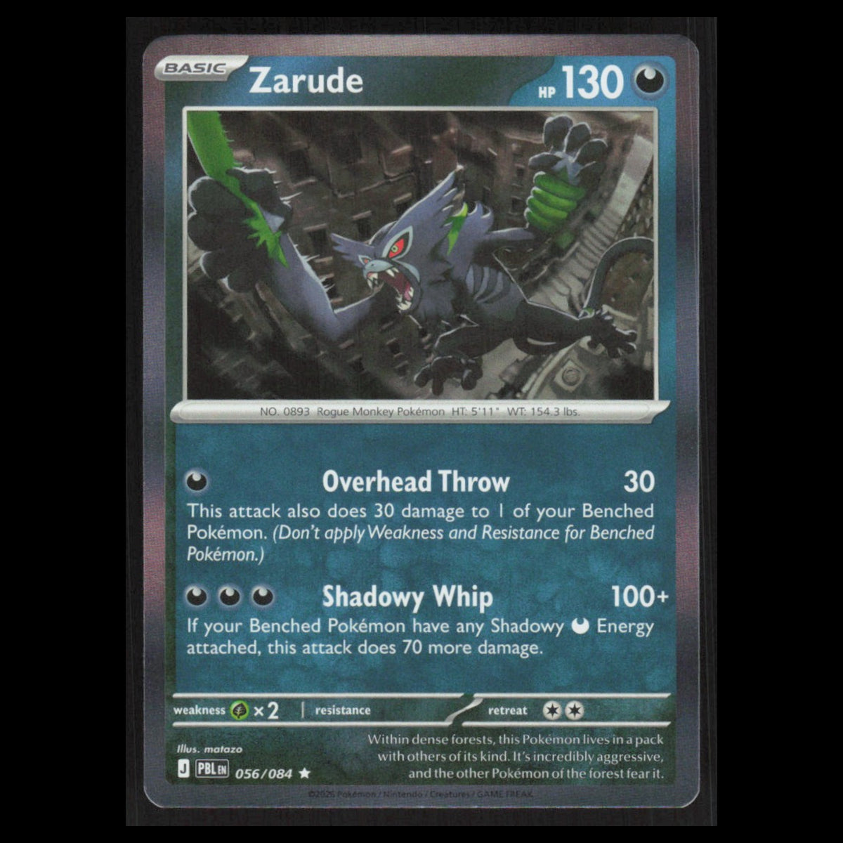 Zarude #056/084 2026 Pokemon Mega Evolutions Pitch Black  NM