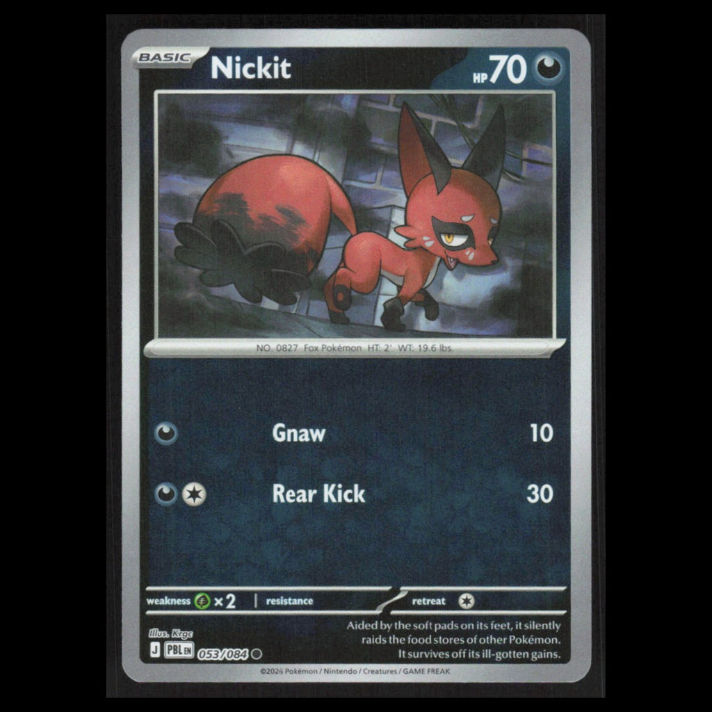 Nickit Holo #053/084 2026 Pokemon Mega Evolutions Pitch Black  NM