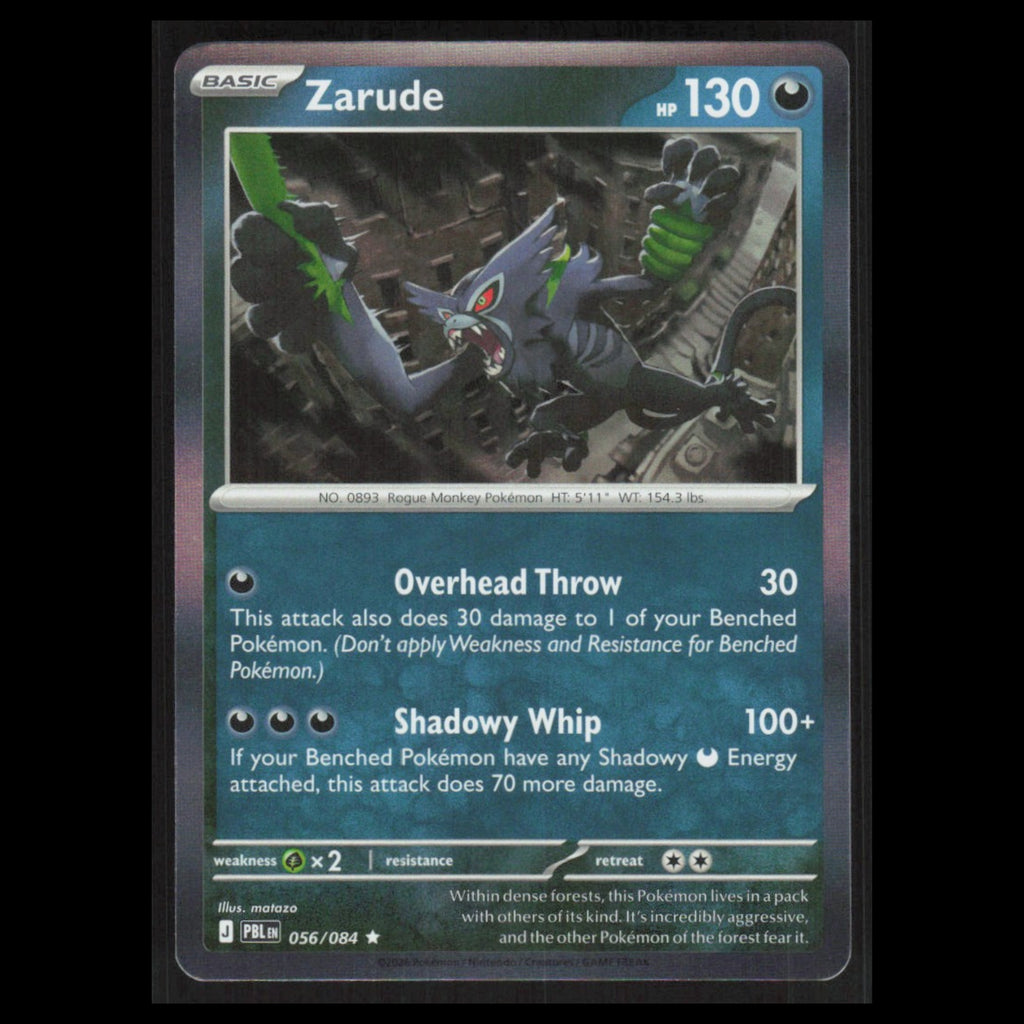 Zarude #056/084 2026 Pokemon Mega Evolutions Pitch Black  NM