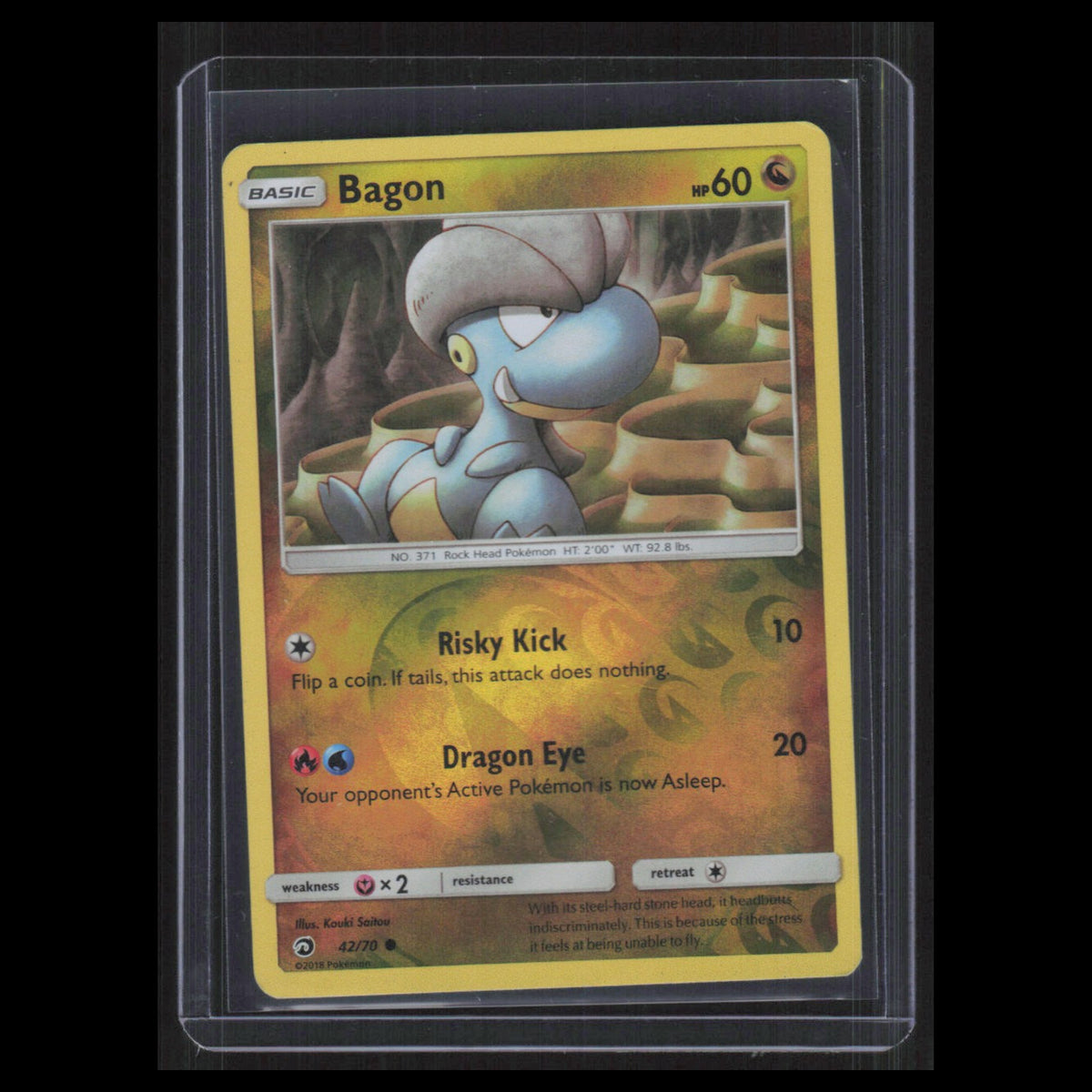 Bagon #42/70 2018 Pokemon Common Pokemon Card NM