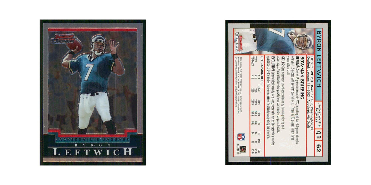 2004 Bowman Chrome Byron Leftwich Jaguars 62