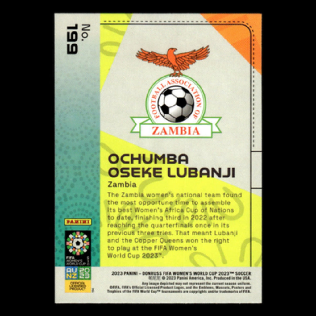 Ochumba Oseke Lubanji Rookie #199 2023 Donruss FIFA Womens World Cup Zambia Card