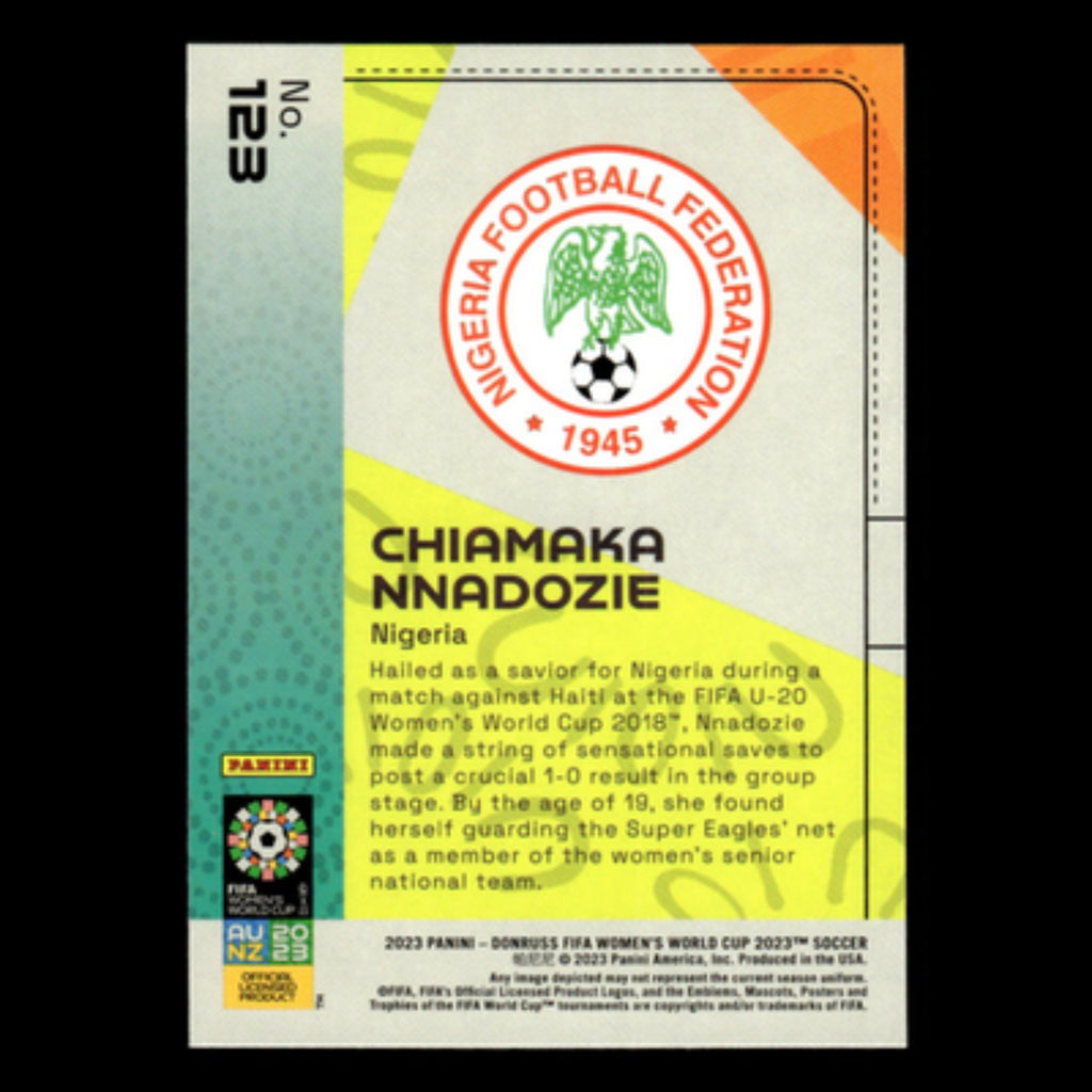 Chiamaka Nnadozie Rookie #123 2023 Donruss FIFA Womens World Cup Nigeria Soccer