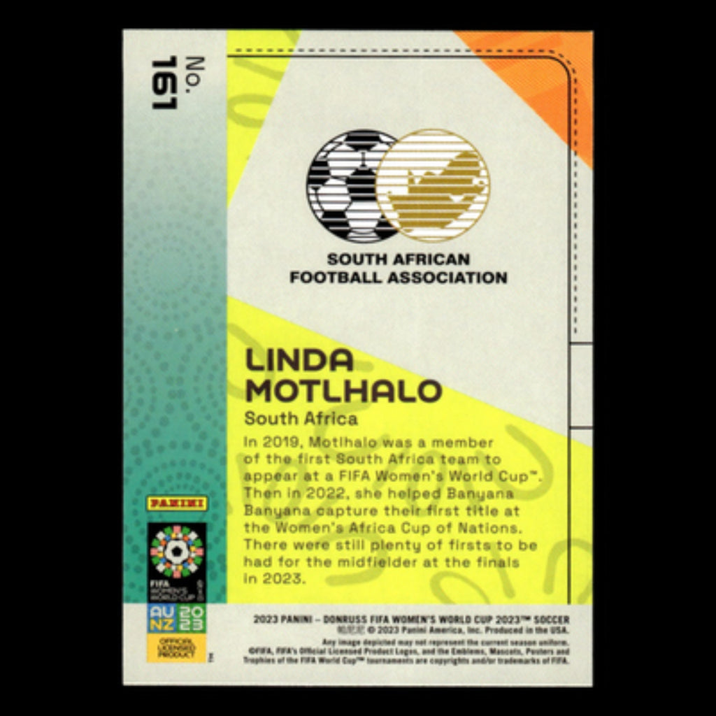 Linda Motlhalo Rookie #161 2023 Donruss FIFA Womens World Cup South Africa Card