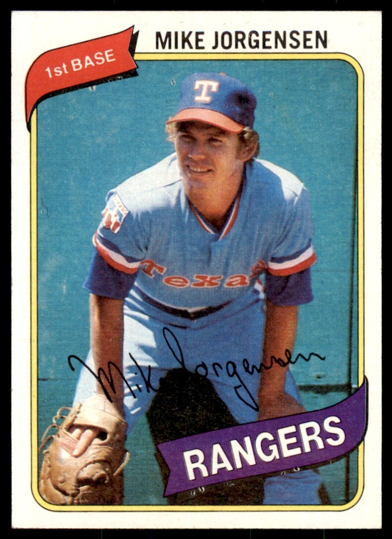 1980 TOPPS MIKE JORGENSEN TEXAS RANGERS #213 .