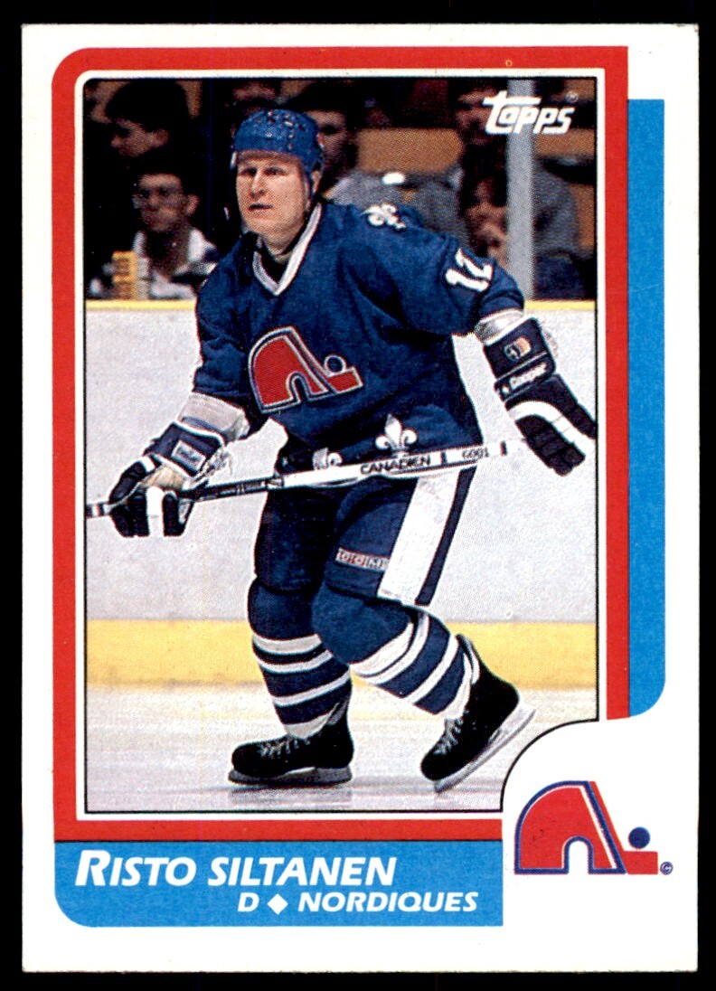 1986-87 TOPPS RISTO SILTANEN QUEBEC NORDIQUES #187