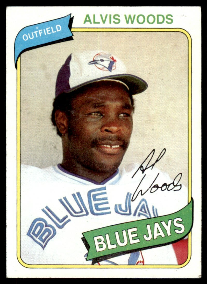 1980 TOPPS ALVIS WOODS TORONTO BLUE JAYS #444