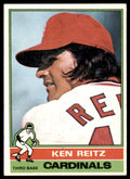 1976 TOPPS KEN REITZ ST. LOUIS CARDINALS #158