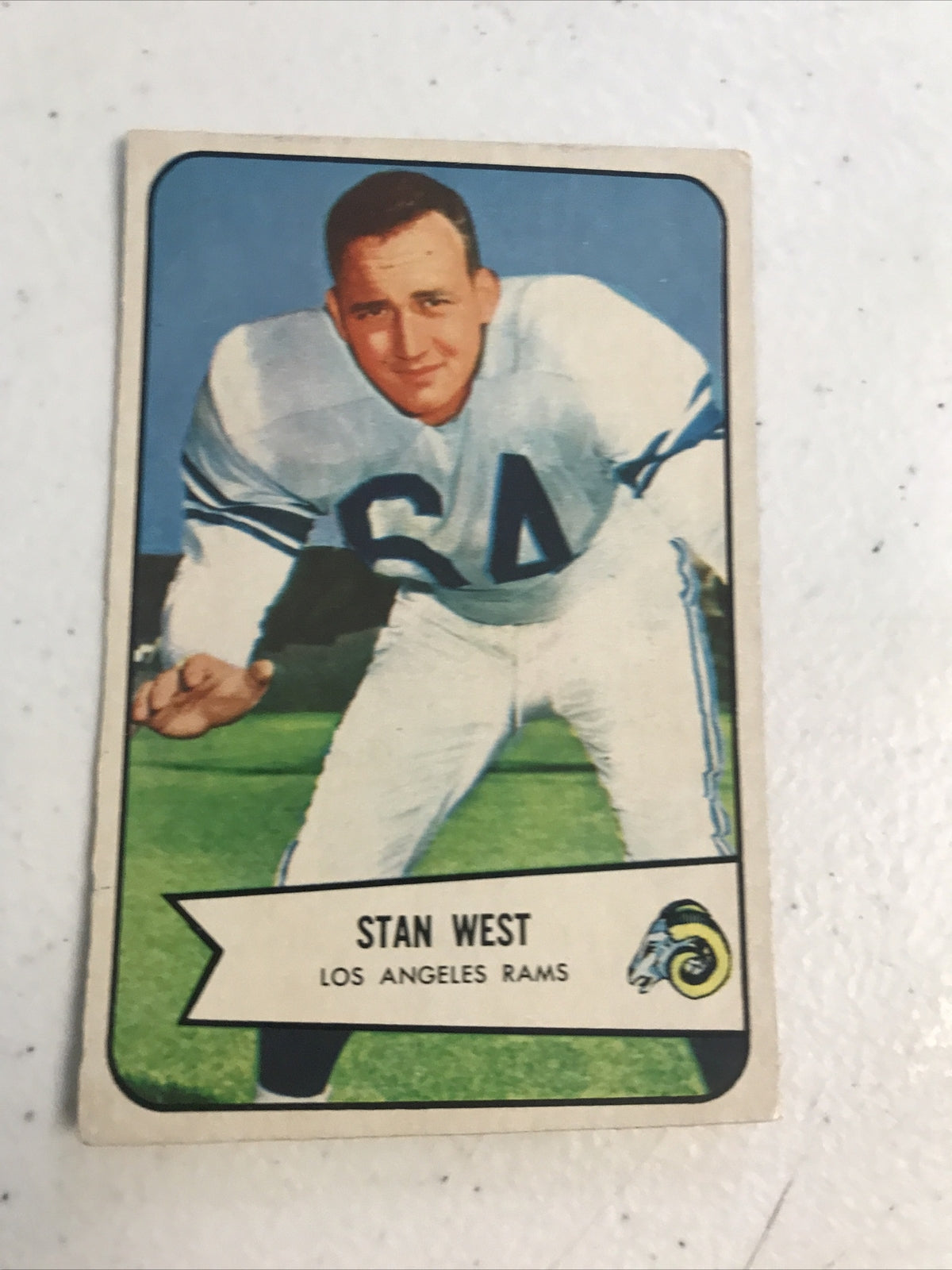 1954 BOWMAN STAN WEST LOS ANGELES RAMS #103