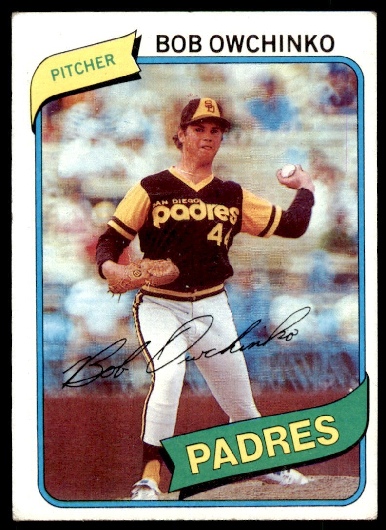 1980 TOPPS BOB OWCHINKO SAN DIEGO PADRES #79 .