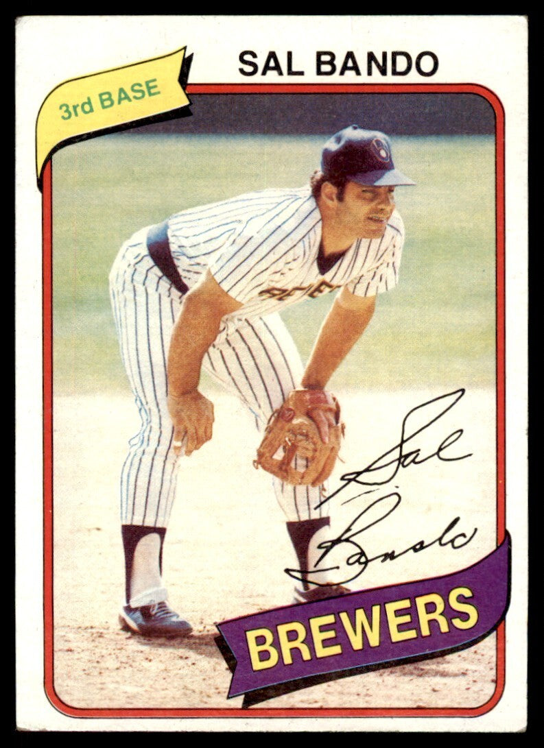 1980 TOPPS SAL BANDO MILWAUKEE BREWERS #715 .