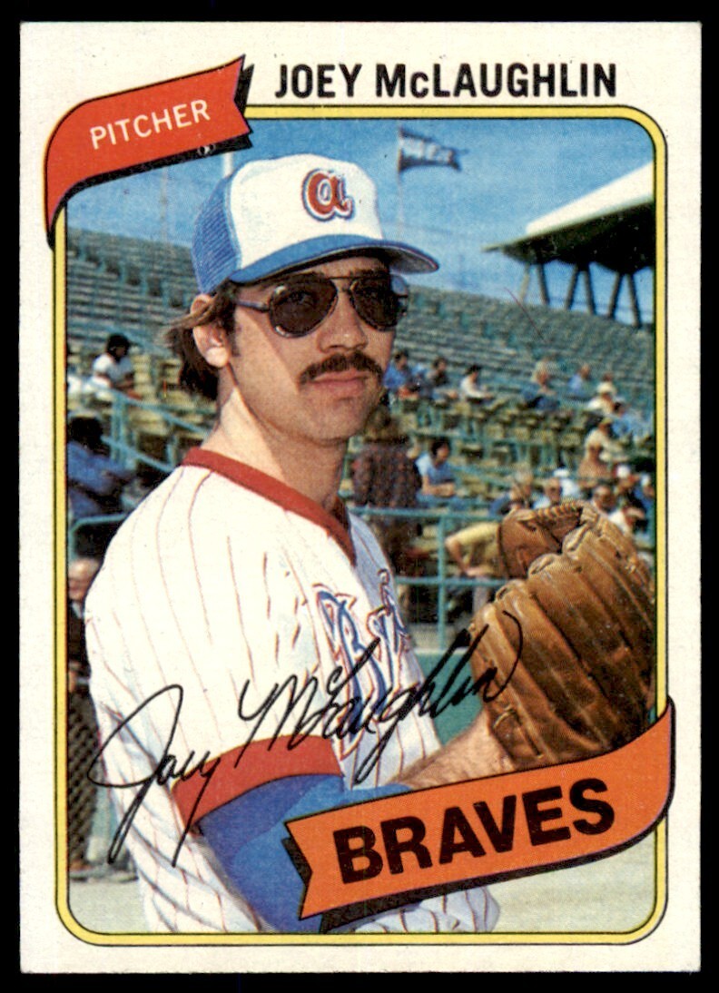 1980 TOPPS JOEY MCLAUGHLIN ROOKIE ATLANTA BRAVES #384 .