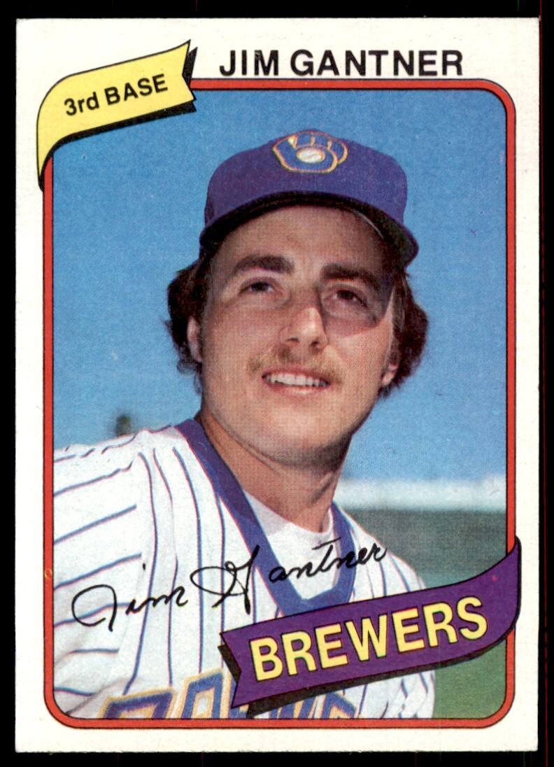 1980 TOPPS JIM GANTNER MILWAUKEE BREWERS #374