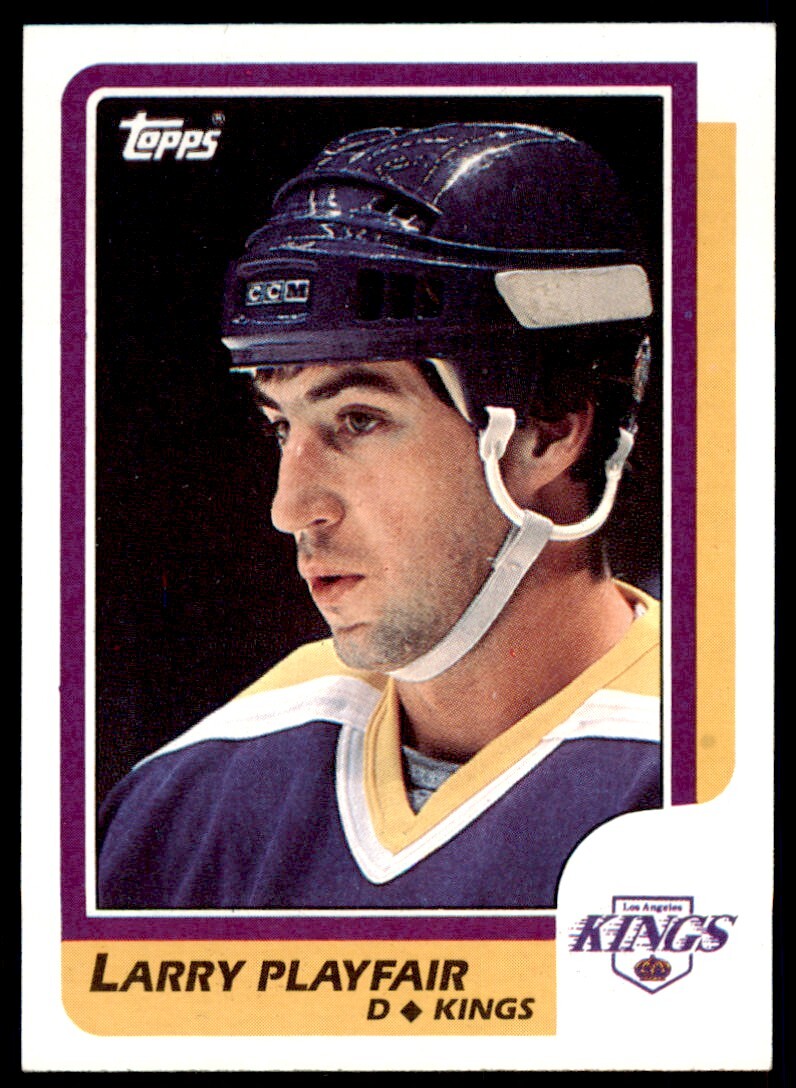 1986-87 TOPPS LARRY PLAYFAIR LOS ANGELES KINGS #195