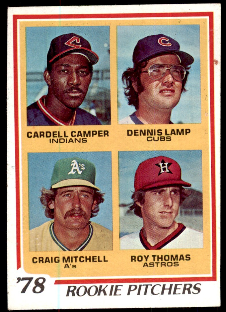 1978 TOPPS ROOKIE PITCHERS - CARDELL CAMPER/DENNIS LAMP/CRAIG MITCHELL/ROY