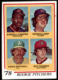 1978 TOPPS ROOKIE PITCHERS - CARDELL CAMPER/DENNIS LAMP/CRAIG MITCHELL/ROY