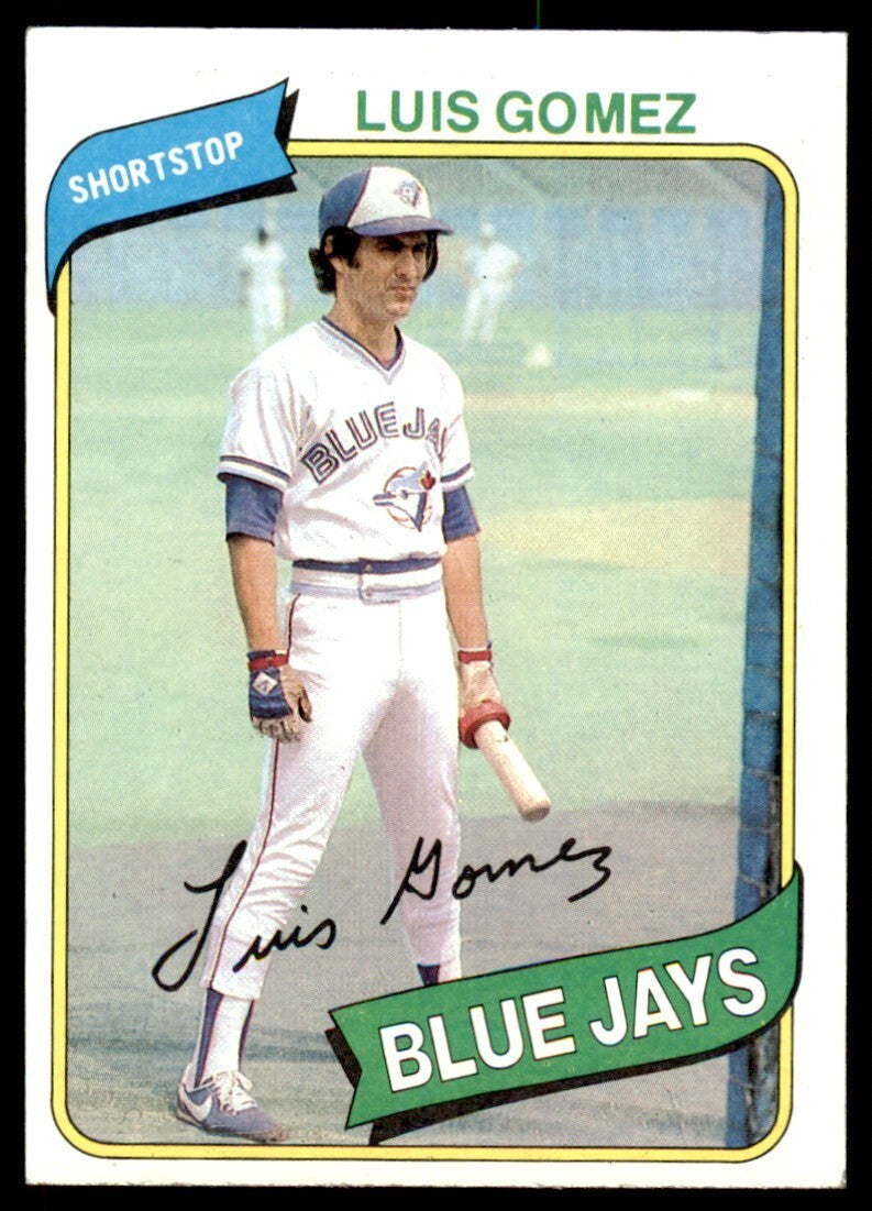 1980 TOPPS LUIS GOMEZ TORONTO BLUE JAYS #169 .