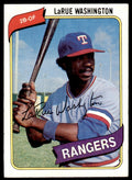 1980 TOPPS LARUE WASHINGTON ROOKIE TEXAS RANGERS #233 .