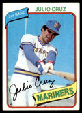1980 TOPPS JULIO CRUZ SEATTLE MARINERS #32 .