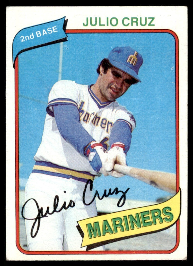 1980 TOPPS JULIO CRUZ SEATTLE MARINERS #32 .