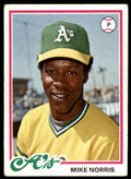 1978 TOPPS MIKE NORRIS OAKLAND ATHLETICS #434