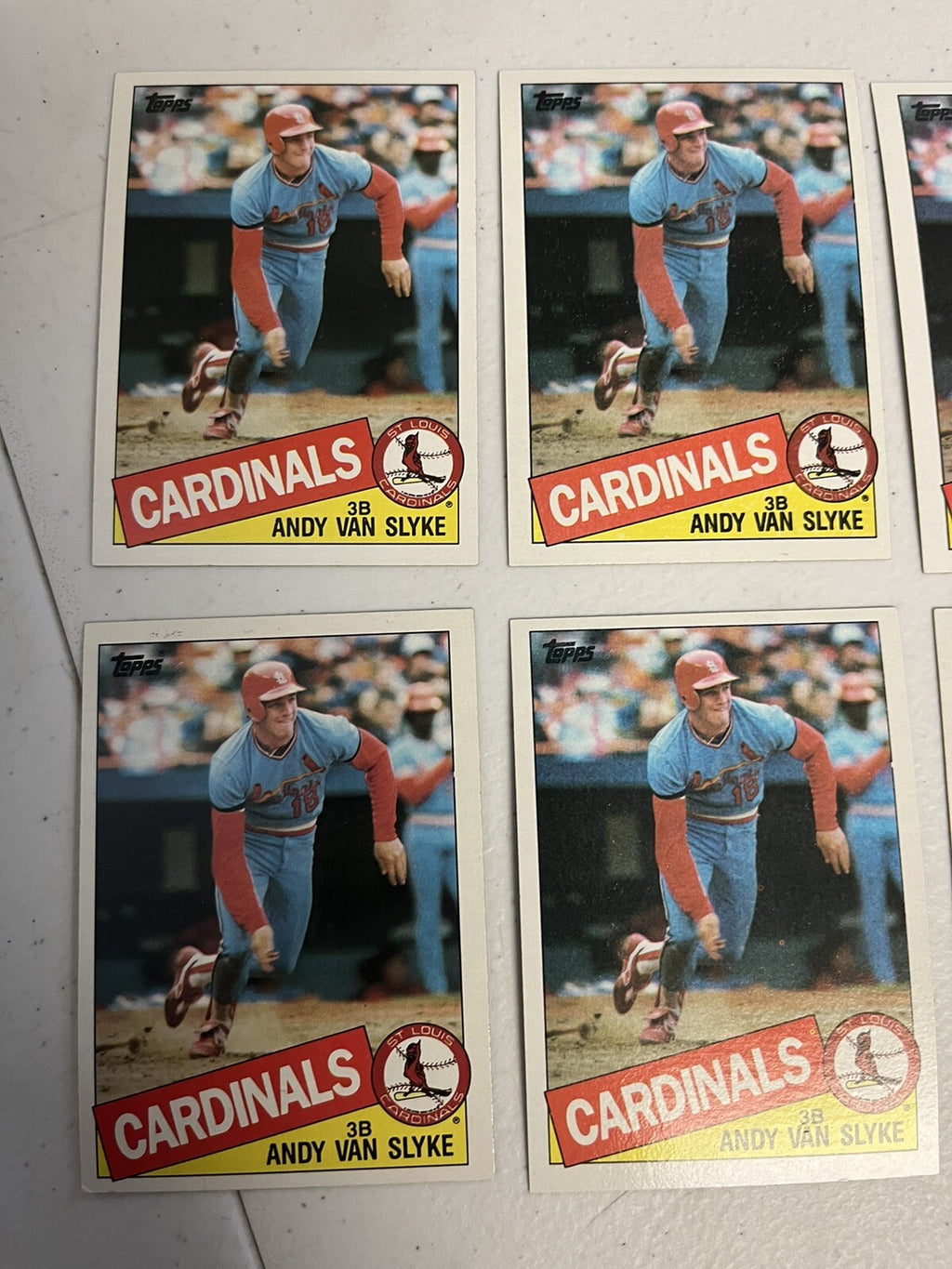 1985 Topps Andy Van Slyke 6 Card Lot NM/MT Cardinals