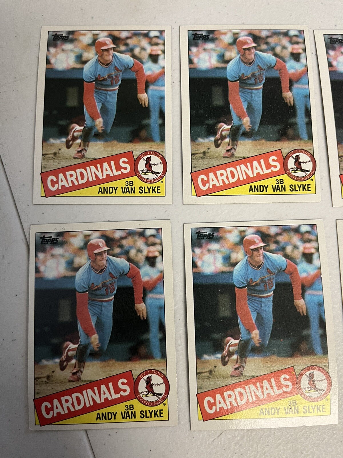 1985 Topps Andy Van Slyke 6 Card Lot NM/MT Cardinals