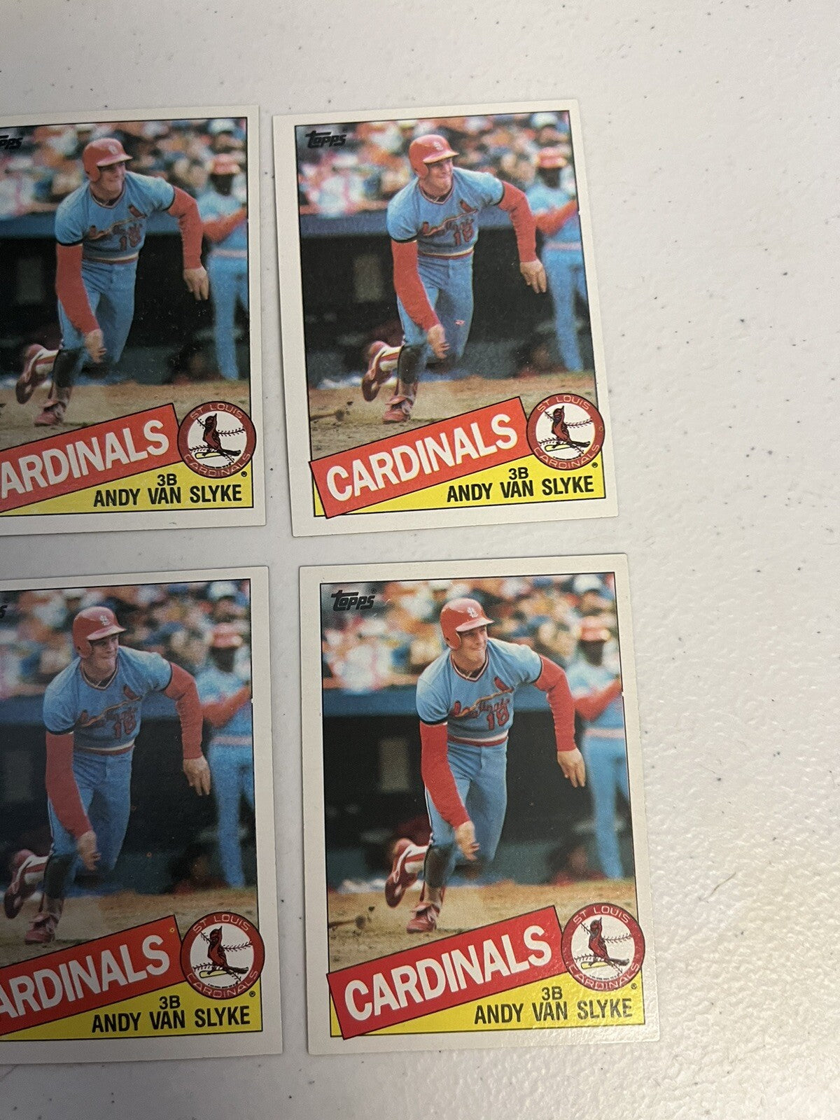 1985 Topps Andy Van Slyke 6 Card Lot NM/MT Cardinals