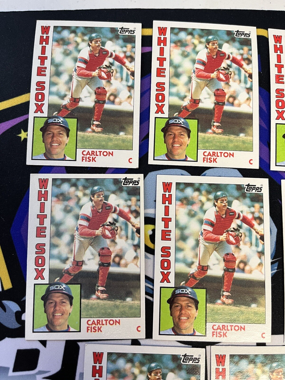 1984 Topps Carlton Fisk White Sox Lot Of 8
