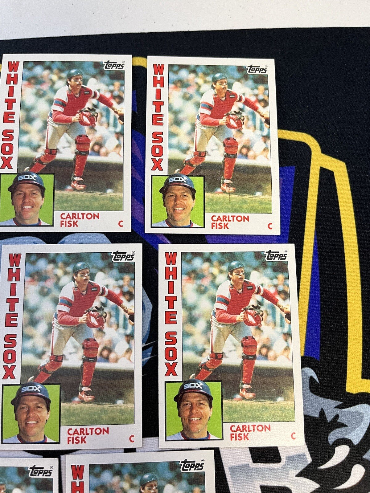 1984 Topps Carlton Fisk White Sox Lot Of 8