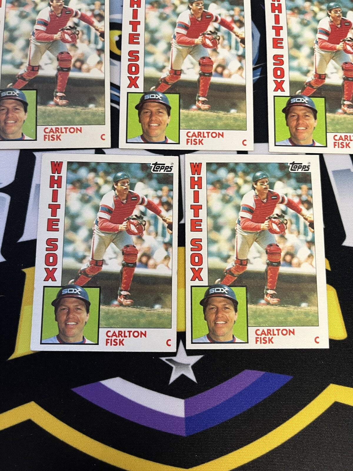 1984 Topps Carlton Fisk White Sox Lot Of 8