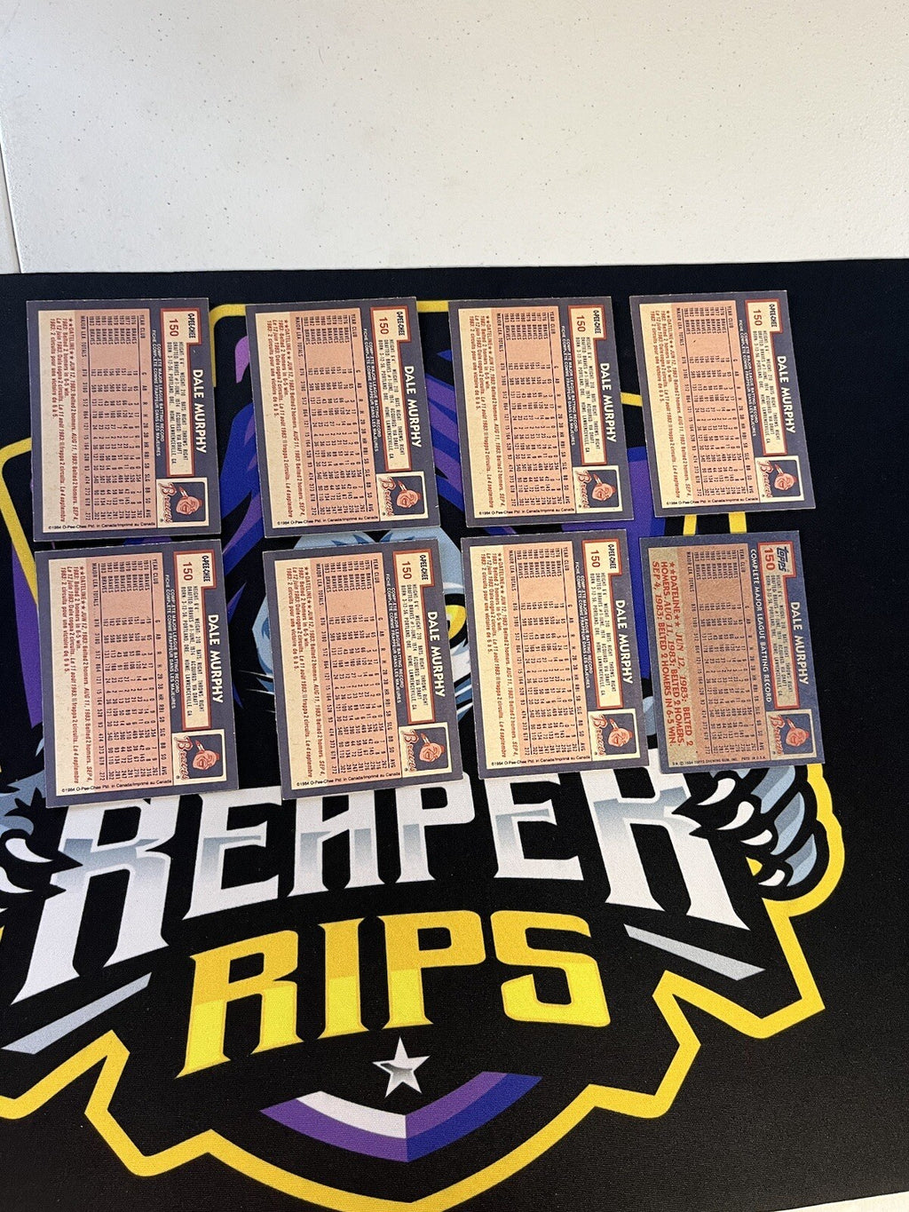 1984 OPC & Topps Dale Murphy Lot Of 8 Cards NM