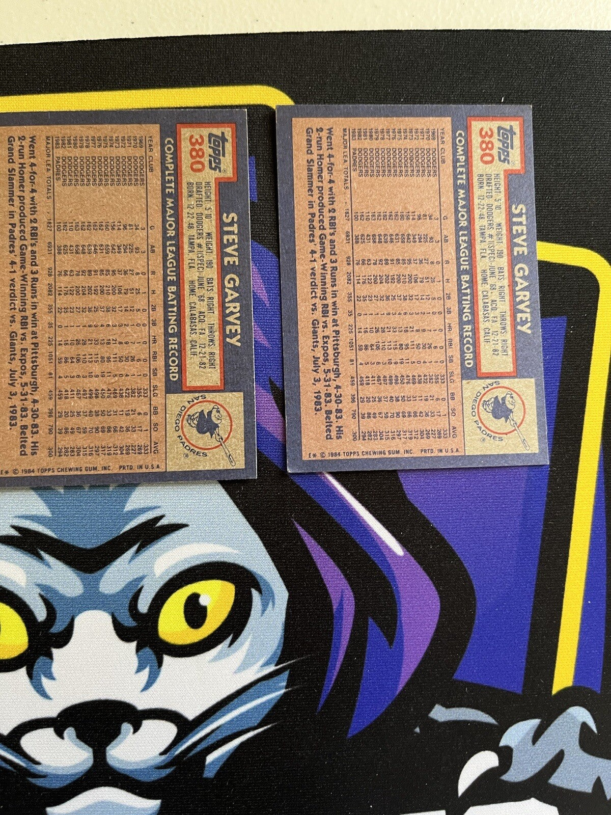1984 Topps Steve Garvey Padres Lot Of 3