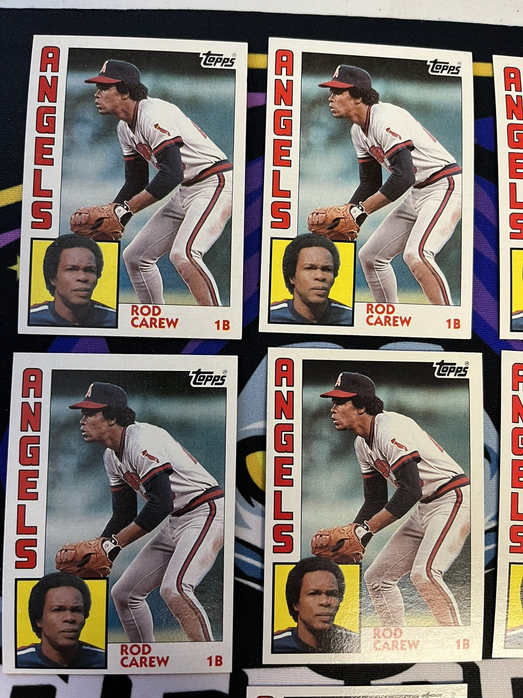 1984 Topps Rod Carew Angels Lot Of  7